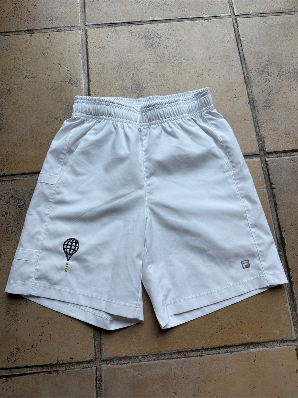 Fila White Kids Tennis Shorts from Tennis Hall of Fame